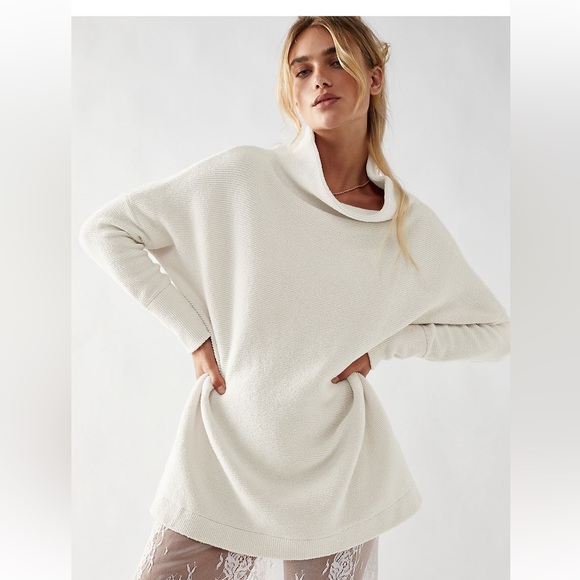 Free People Ottoman Slouchy Tunic XS Ecru - Picture 2 of 8